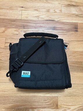 BUILT Black Crossbody Lunch Tote - Insulated Bag